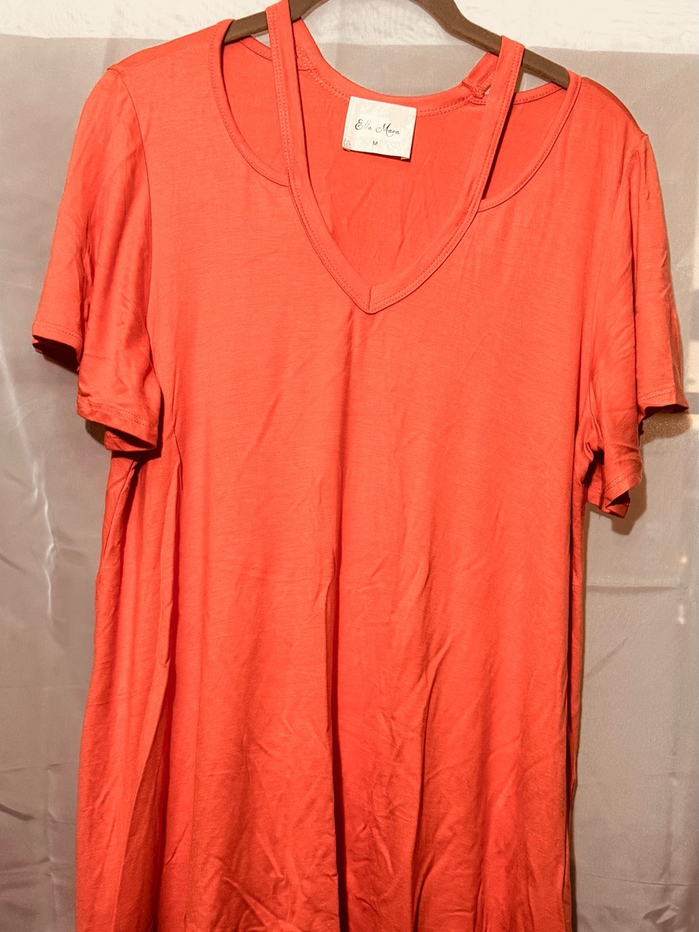 Ella Mara Coral Short Sleeve V-Neck Tee